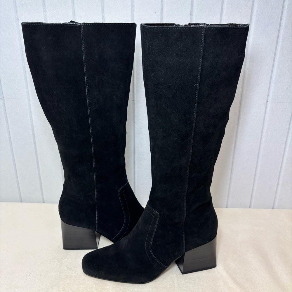 Aqua College‎ Tori Black Cow Suede Upper Waterproof Boots Size 8.5M